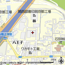 京都府八幡市上津屋八王子124周辺の地図