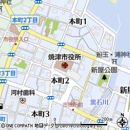 〒425-0000 静岡県焼津市（以下に掲載がない場合）の地図