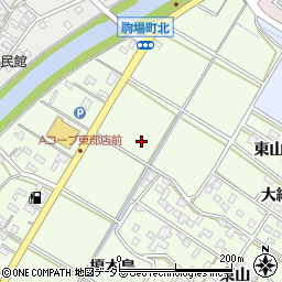 愛知県西尾市駒場町四石目周辺の地図