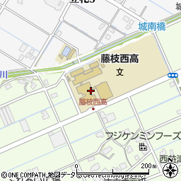 静岡県立藤枝西高等学校周辺の地図