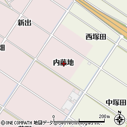 愛知県西尾市和気町内藤地周辺の地図