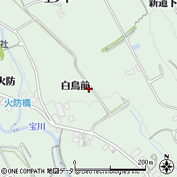 愛知県豊川市上長山町（白鳥前）周辺の地図