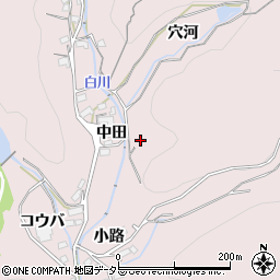 愛知県豊川市財賀町周辺の地図