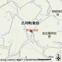 兵庫県三木市吉川町東田442周辺の地図