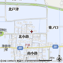 京都府八幡市戸津北小路53周辺の地図