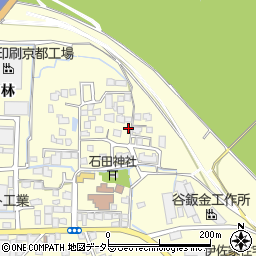 京都府八幡市上津屋里垣内96周辺の地図