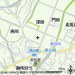 愛知県豊川市足山田町周辺の地図
