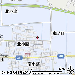 京都府八幡市戸津北小路55周辺の地図