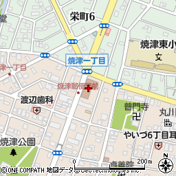 焼津郵便局集荷周辺の地図