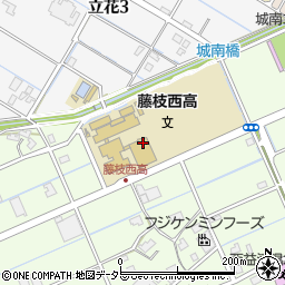 藤枝西高校周辺の地図