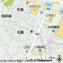 愛知県西尾市下町毛勝80周辺の地図