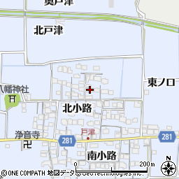 京都府八幡市戸津北小路52周辺の地図
