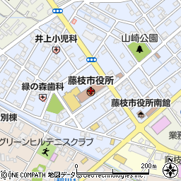 藤枝市役所周辺の地図