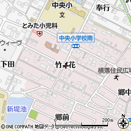 愛知県額田郡幸田町横落竹ノ花周辺の地図