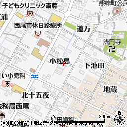 愛知県西尾市熊味町小松島68周辺の地図
