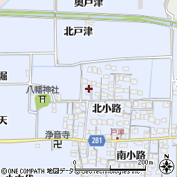 京都府八幡市戸津北小路88周辺の地図