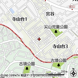 京都府宇治市寺山台周辺の地図