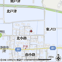 京都府八幡市戸津北小路54周辺の地図