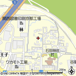 京都府八幡市上津屋里垣内22周辺の地図