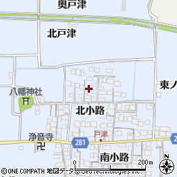 京都府八幡市戸津北小路49周辺の地図