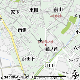 愛知県西尾市中畑町安左東周辺の地図