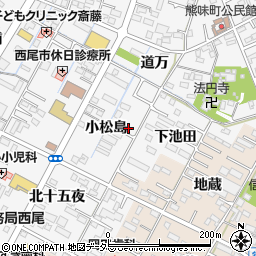 愛知県西尾市熊味町小松島66周辺の地図