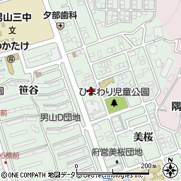 京都府八幡市男山美桜5-12周辺の地図