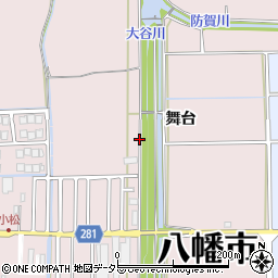 京都府八幡市八幡舞台周辺の地図