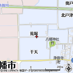 京都府八幡市戸津荒堀周辺の地図