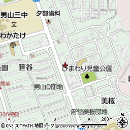 京都府八幡市男山美桜5-33周辺の地図