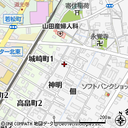 愛知県西尾市寄住町神明16周辺の地図