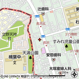 ローソン男山長沢店周辺の地図