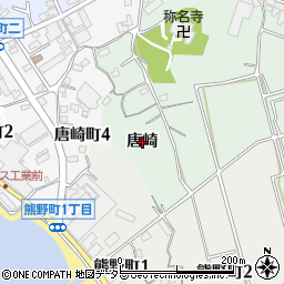 愛知県常滑市西阿野（唐崎）周辺の地図