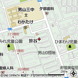 ＵＲ男山Ｄ団地１７棟周辺の地図