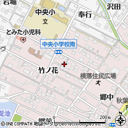 愛知県額田郡幸田町横落竹ノ花25-1周辺の地図