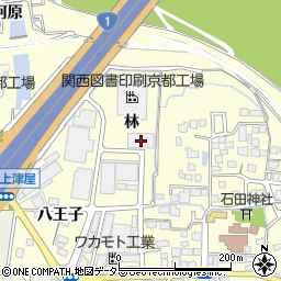 京都府八幡市上津屋八王子61-38周辺の地図