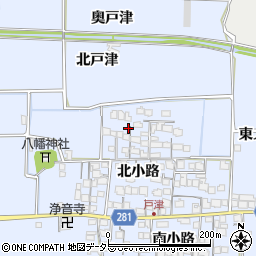 京都府八幡市戸津北小路83周辺の地図