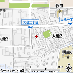 三重県鈴鹿市大池周辺の地図