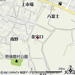 愛知県額田郡幸田町野場金穴口周辺の地図