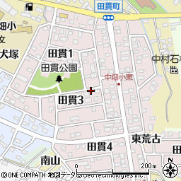 愛知県西尾市田貫周辺の地図