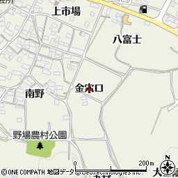 愛知県幸田町（額田郡）野場（金穴口）周辺の地図