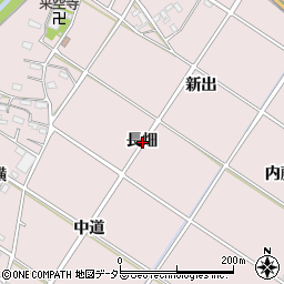 愛知県西尾市和気町長畑周辺の地図