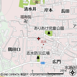 京都府八幡市八幡清水井176周辺の地図