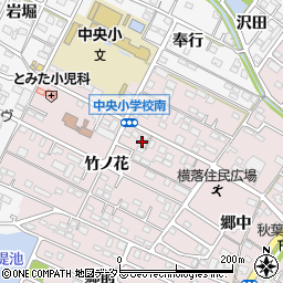 愛知県額田郡幸田町横落竹ノ花12周辺の地図