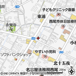 愛知県西尾市寄住町東浦104周辺の地図