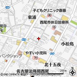 愛知県西尾市熊味町小松島5周辺の地図