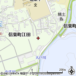 滋賀県甲賀市信楽町江田950-1周辺の地図