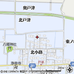 京都府八幡市戸津北小路81周辺の地図