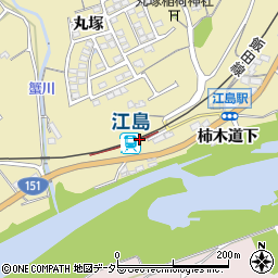 江島駅周辺の地図