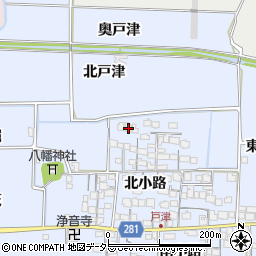 京都府八幡市戸津北小路84周辺の地図